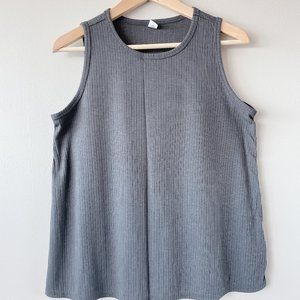 Old Navy tank top grey ribbed luxe tank top medium women's shirt